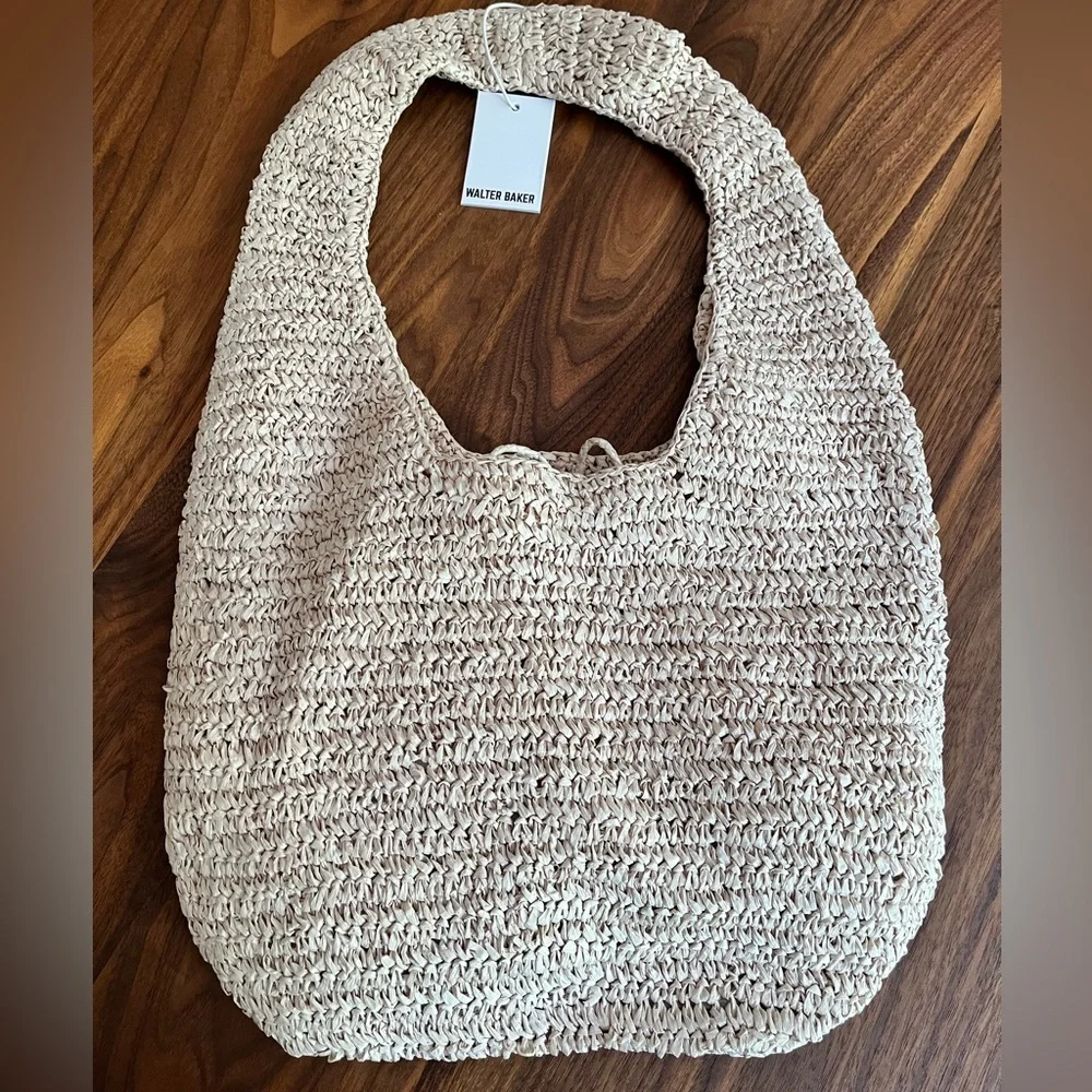 Saks Walter Baker Issey Raffia Hobo in color natural‎ w/dust bag, NWT